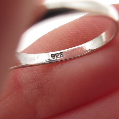 925 Sterling Silver Vintage Enamel Irish Claddagh Oxidized Ring Size 6.75