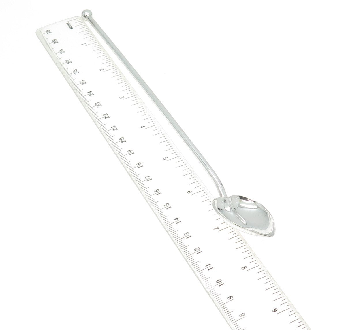 925 Sterling Silver Vintage Heart Cocktail Spoon Straw