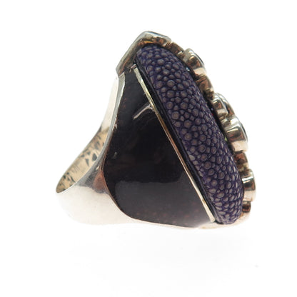 CHI by FALCHI Sterling Enamel Topaz Amethyst Garnet Citrine Peridot Ring Size 7