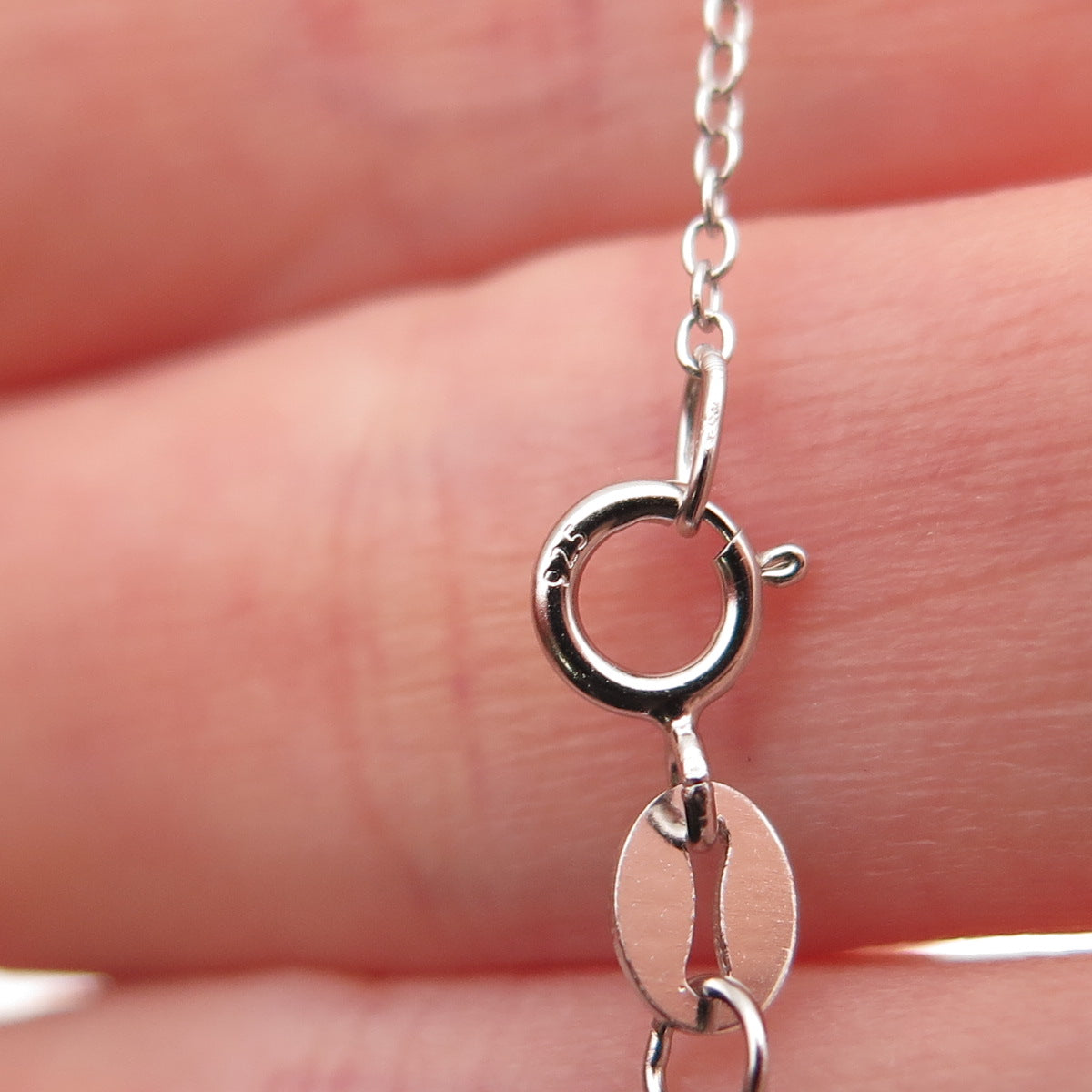 Kendra Scott 925 Sterling Silver Real Diamond Heart Cable Chain Necklace 18"