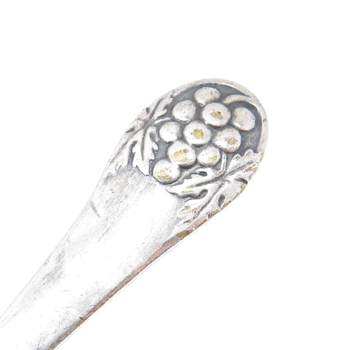 Silver-Tone Antique Denmark Grape & Leaf Sauce Ladle