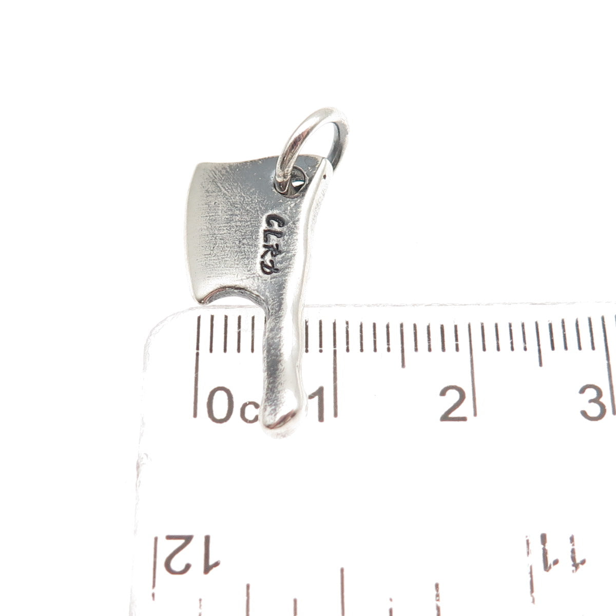 925 Sterling Silver Vintage CLRD Chef's Knife Oxidized Charm Pendant