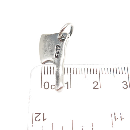 925 Sterling Silver Vintage CLRD Chef's Knife Oxidized Charm Pendant