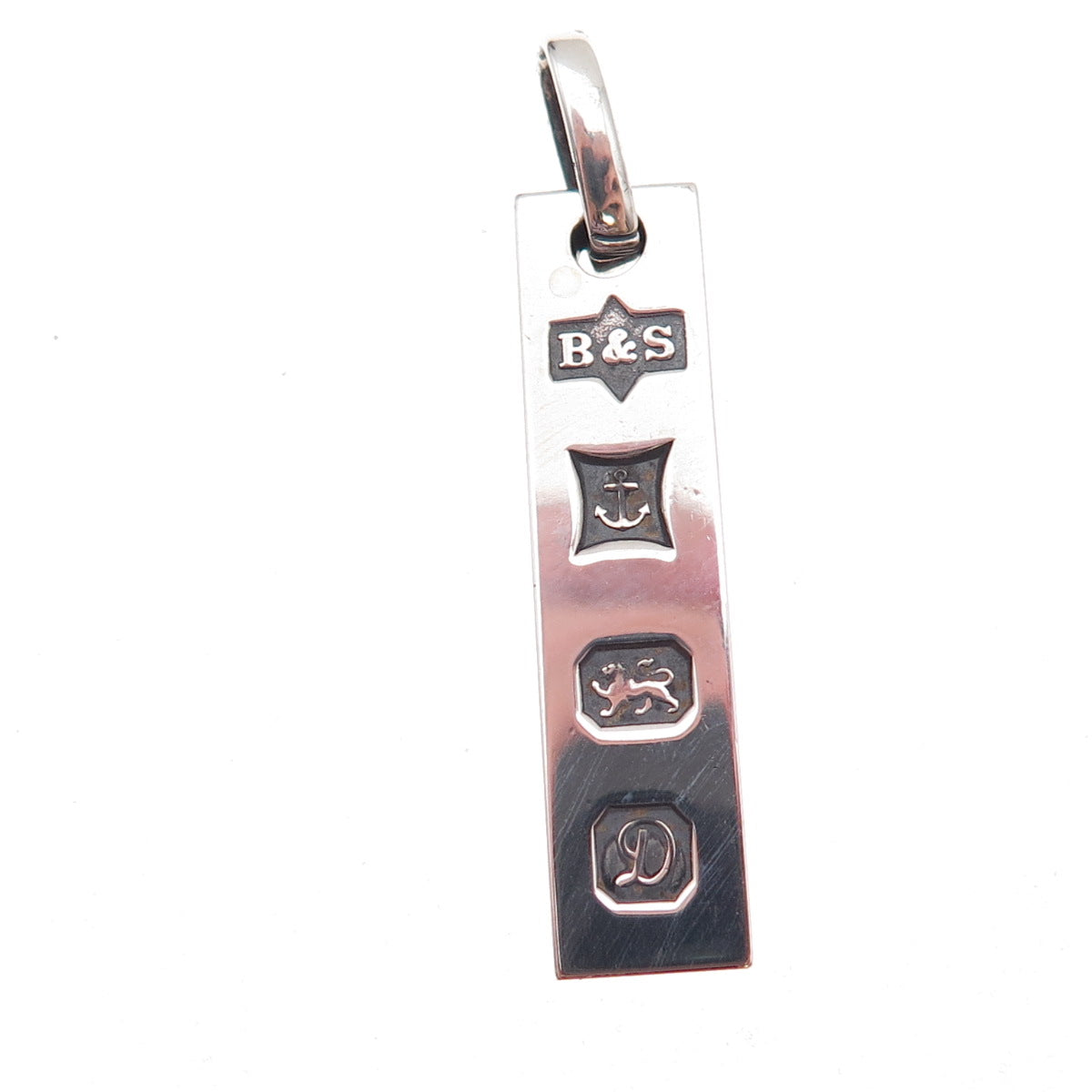 Bodenham & Shorthouse 925 Sterling Silver Vintage 1978 Birmingham Bar Pendant