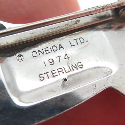 ONEIDA 925 Sterling Silver Vintage 1974 Cupid Deer Pin Brooch / Pendant