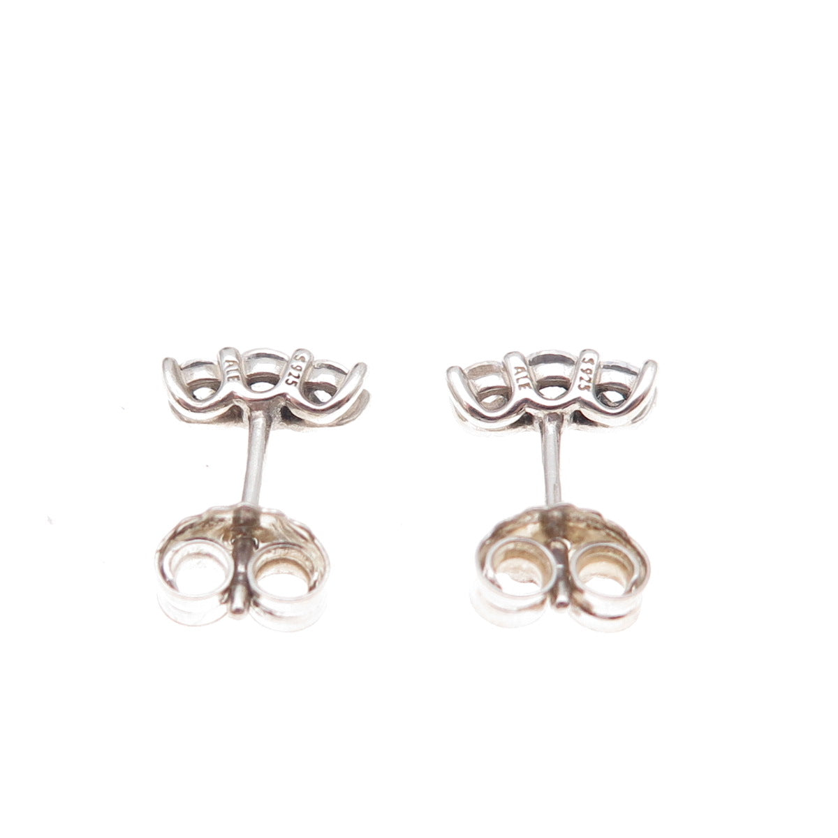 Pandora 925 Sterling Silver C Z Sparkling Elegance Stud Earrings