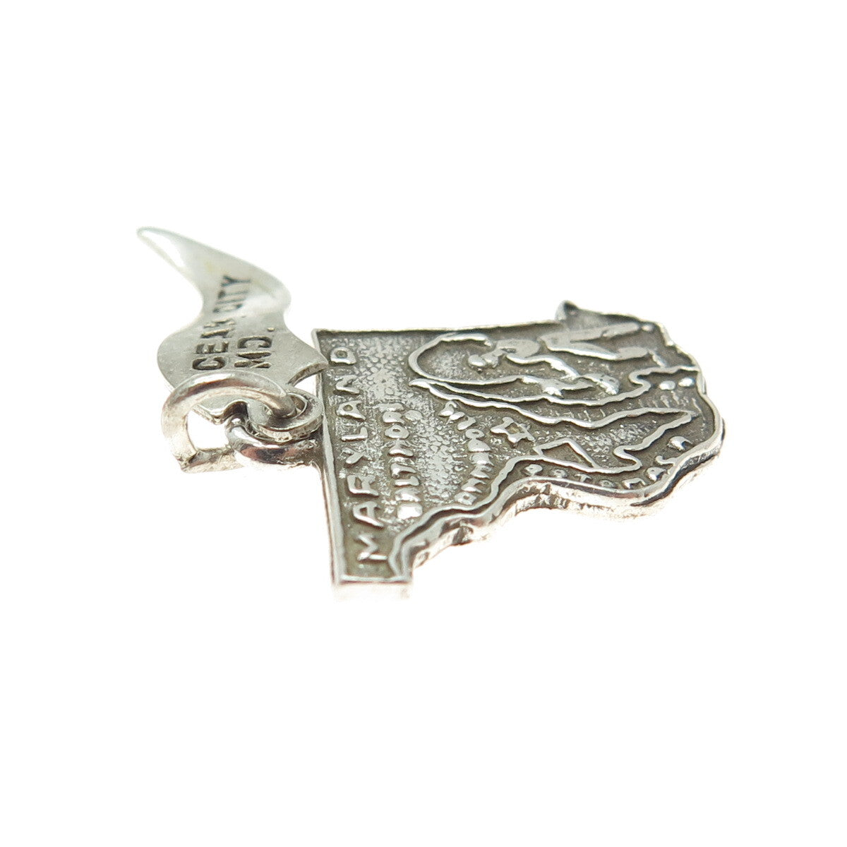 925 Sterling Silver Vintage Ocean City Maryland Charm Pendant
