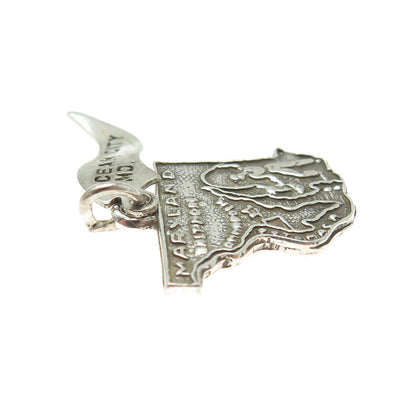 925 Sterling Silver Vintage Ocean City Maryland Charm Pendant