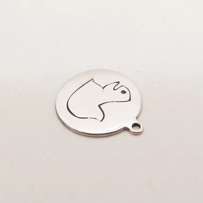 925 Sterling Silver USA Two In Town Squirrel Charm Pendant