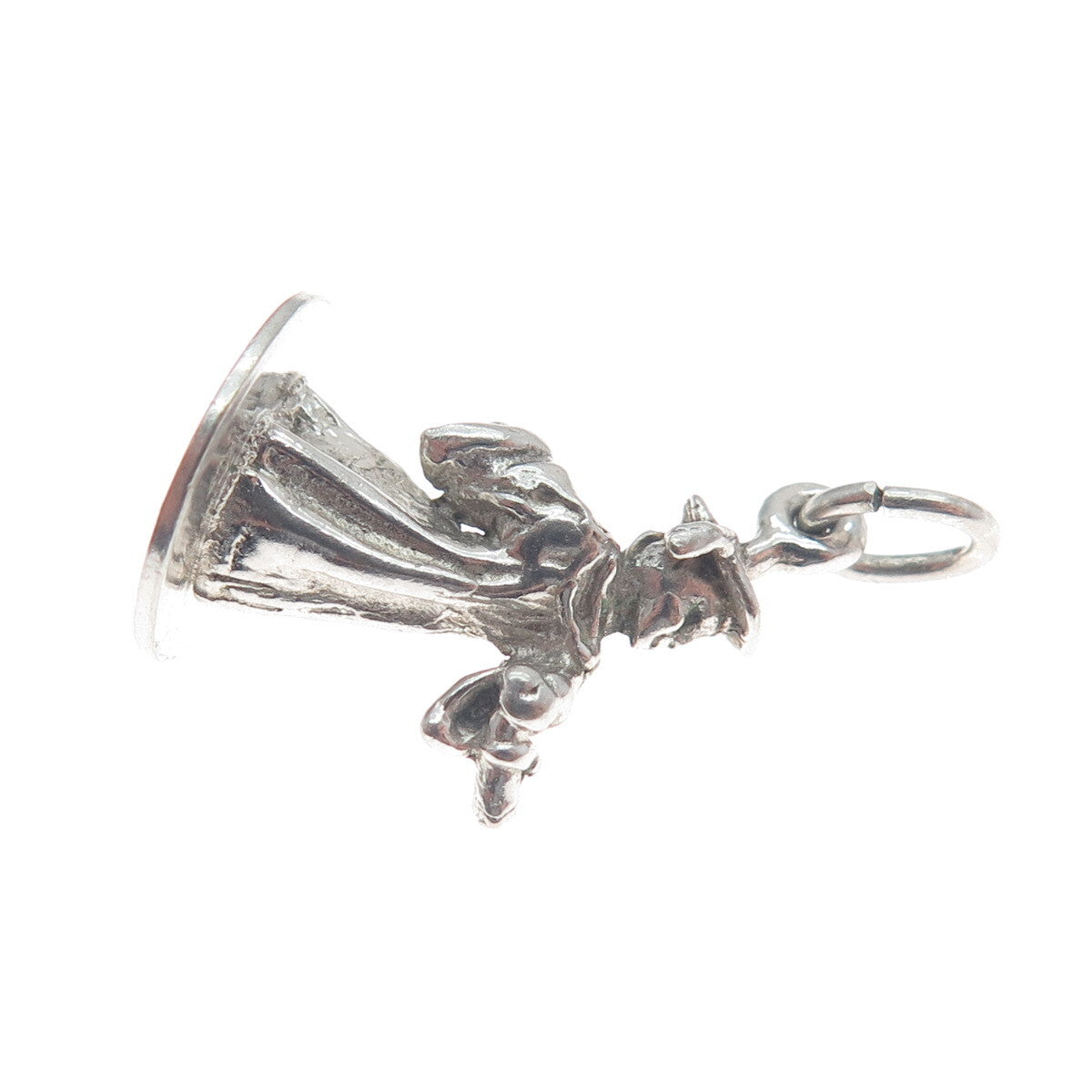 925 Sterling Silver Vintage Graduate Boy Minimalist 3D Charm Pendant