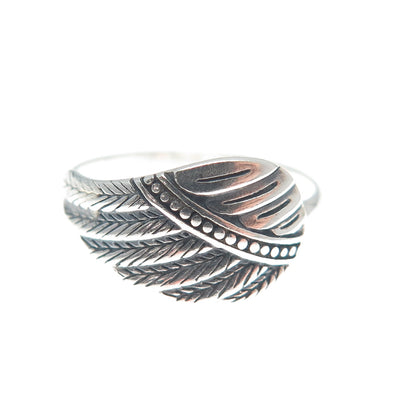 925 Sterling Silver Vintage Angel Wing Ring Size 4