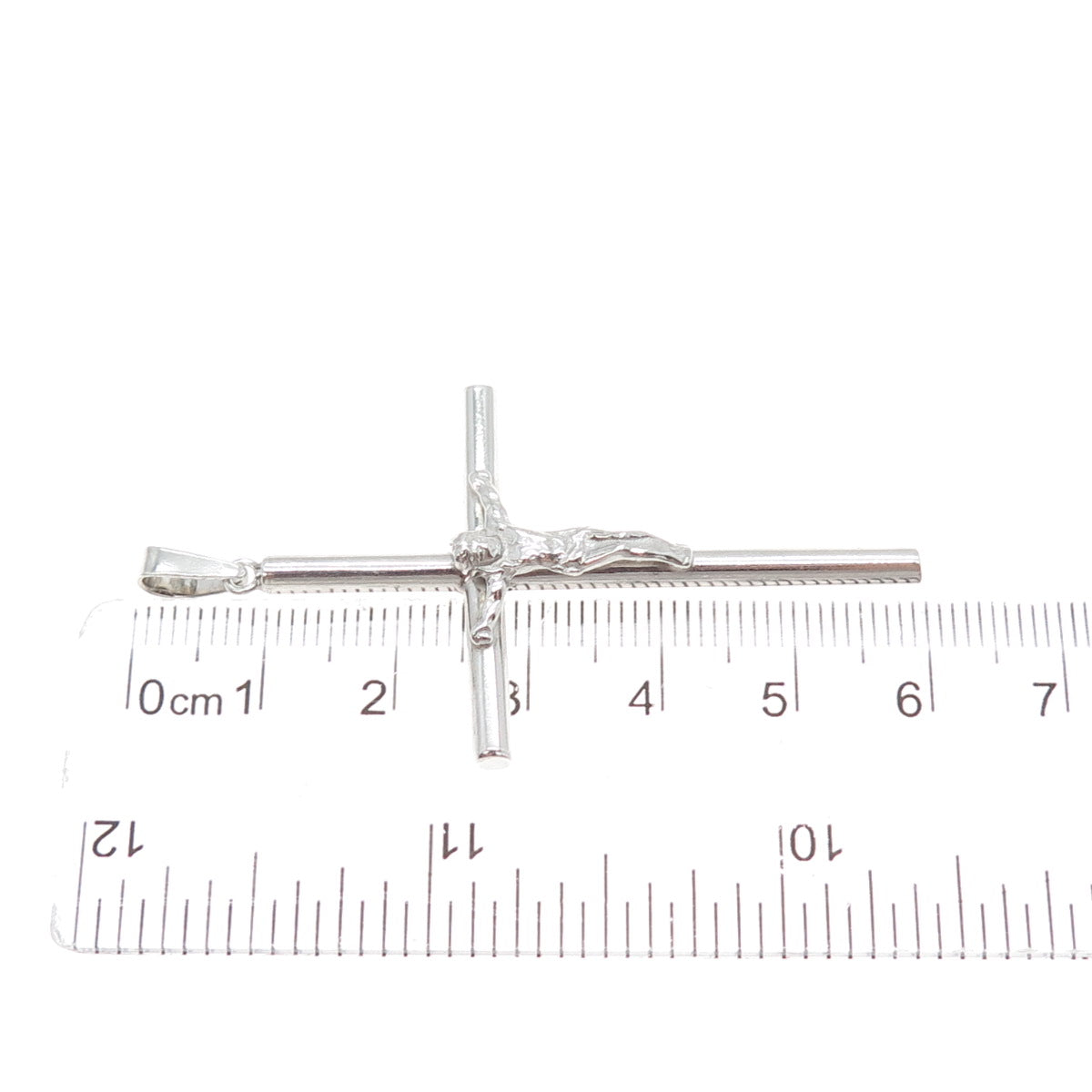 925 Sterling Silver Vintage Crucifix Cross Religious Charm Pendant