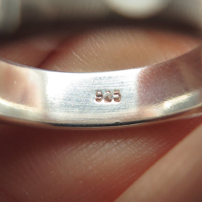 925 Sterling Silver Vintage Textured Band Ring Size 7.25