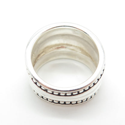 925 Sterling Silver Vintage Granulated Modernist Ring Size 7