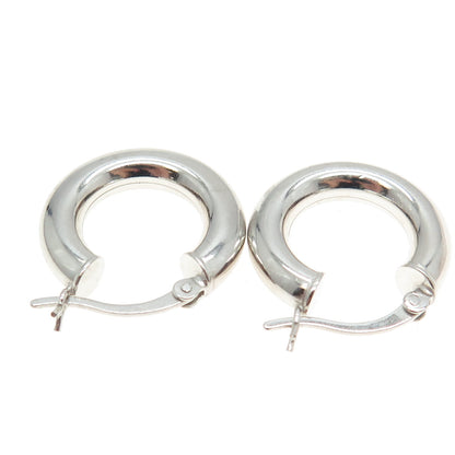 925 Sterling Silver Small Tube Hoop Earrings