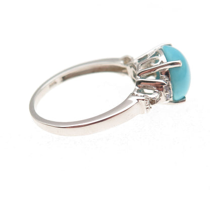 Chuck Clemency 925 Sterling Silver Real Turquoise & Tanzanite Ring Size 8