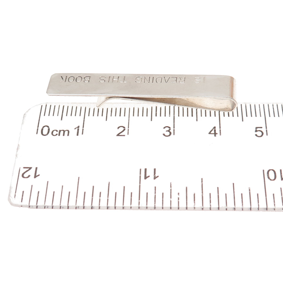 Leonore Doskow 925 Sterling Silver Vintage Is Reading This Book Tie Bar Clip