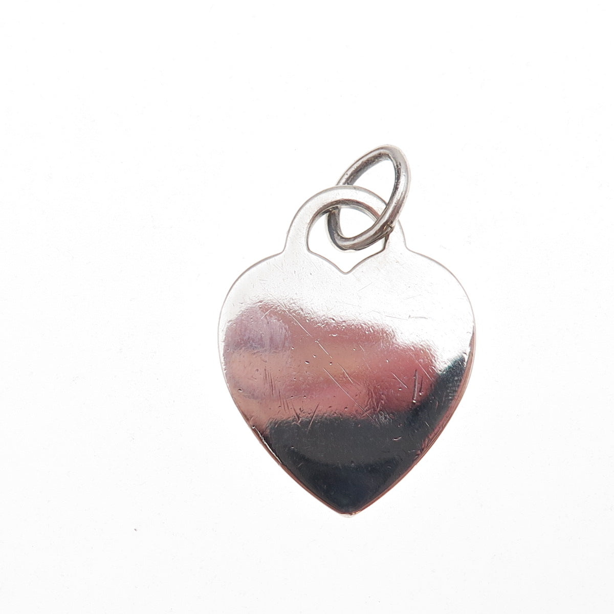 Tiffany & Co. 925 Sterling Silver Vintage Heart Tag Charm Pendant