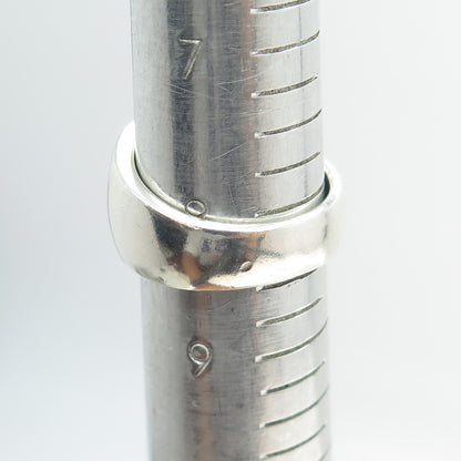 925 Sterling Silver Vintage Modernist Bypass Ring Size 8.5