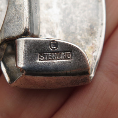 HICKOK Sterling Silver & Bronze Antique Art Deco Letter F Oxidized Belt Buckle