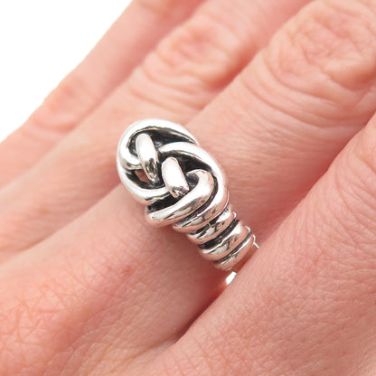 Metropolitan Museum of Art Sterling Silver Vintage Knot Oxidized Ring Size 7.75