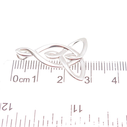925 Sterling Silver Vintage Celtic Trinity Knot Slide Charm Pendant
