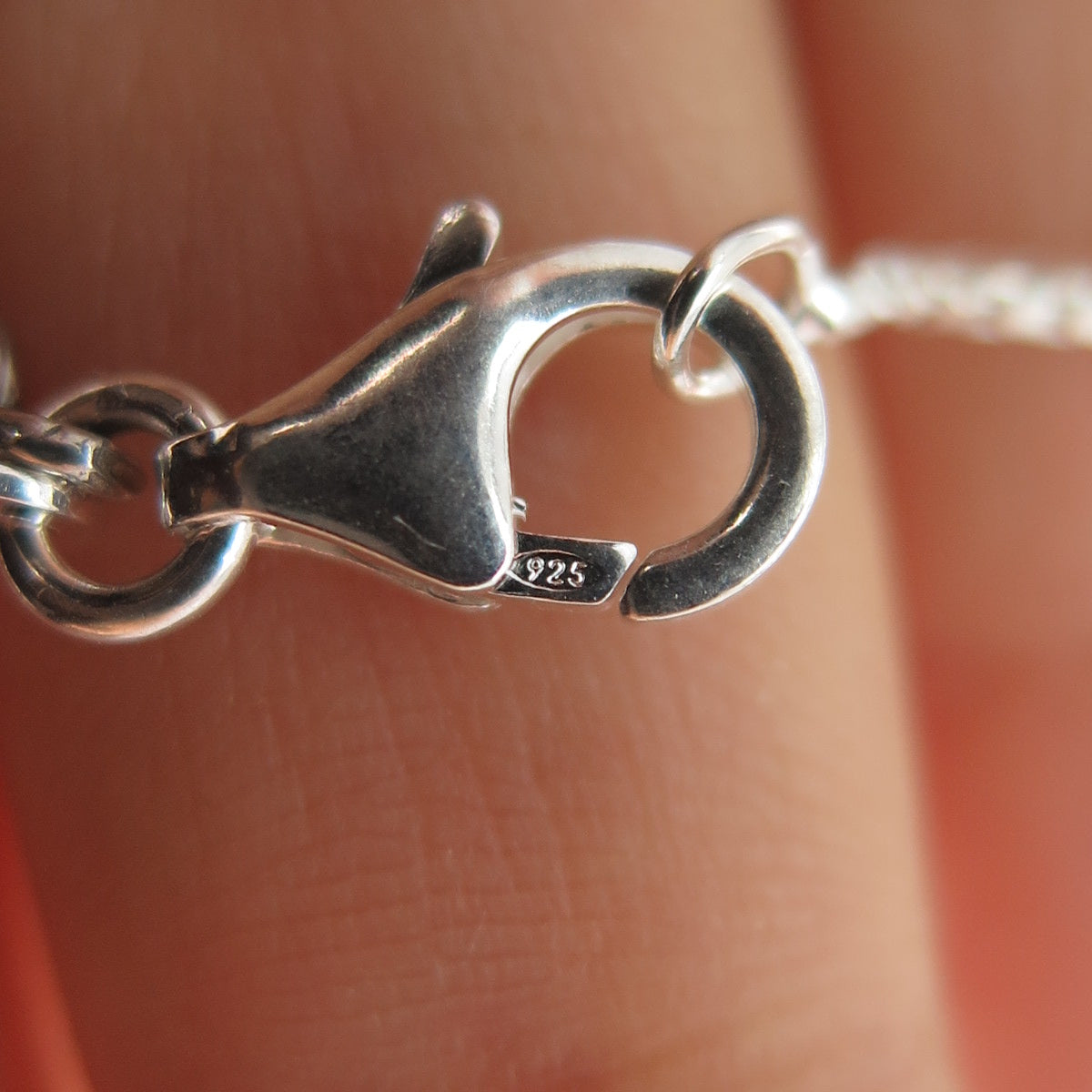 HAGIT GORALI 925 Sterling Silver Vintage Modernist Box Chain Necklace 24"