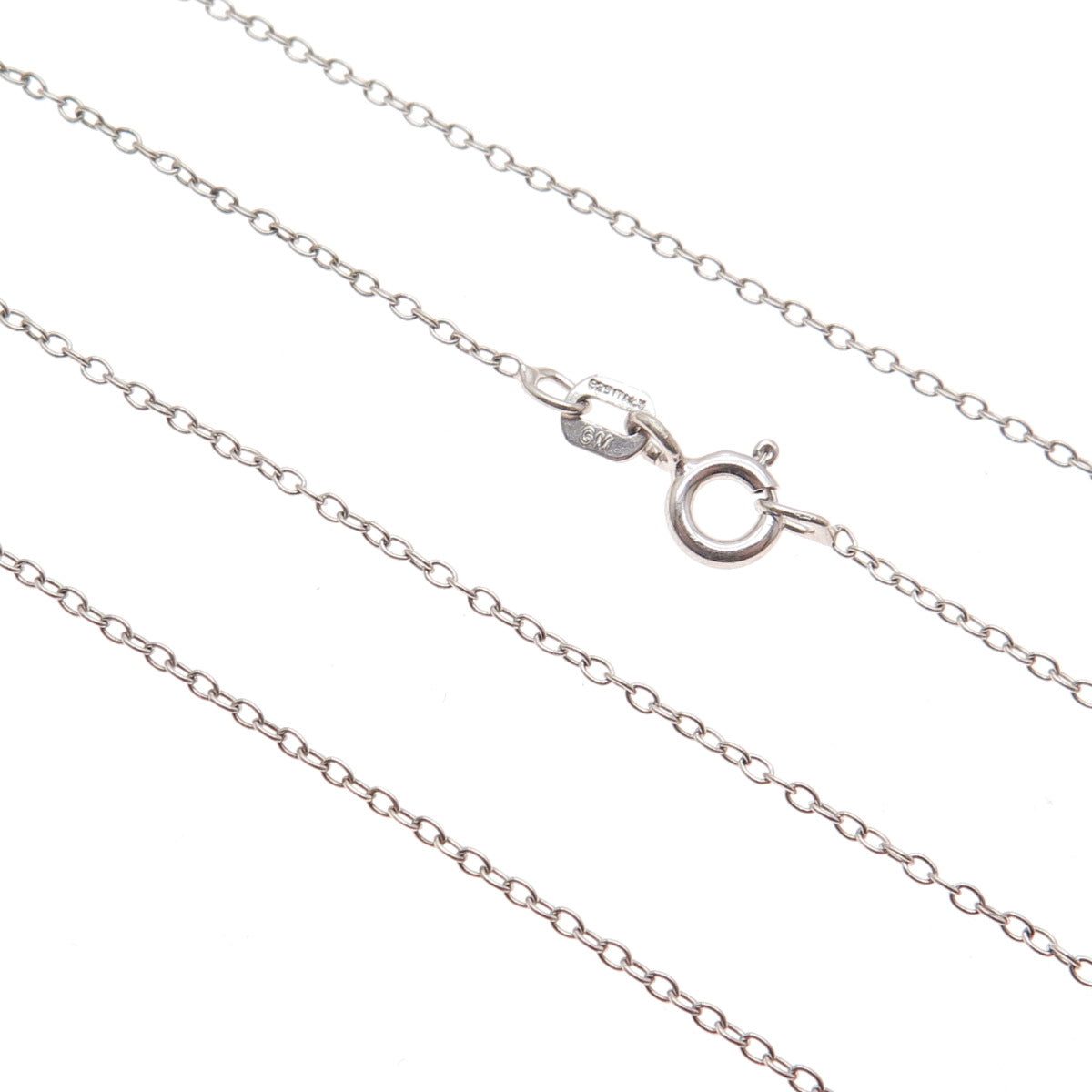 925 Sterling Silver Lab-Created Fire Sapphire & Real White Topaz Necklace 22"