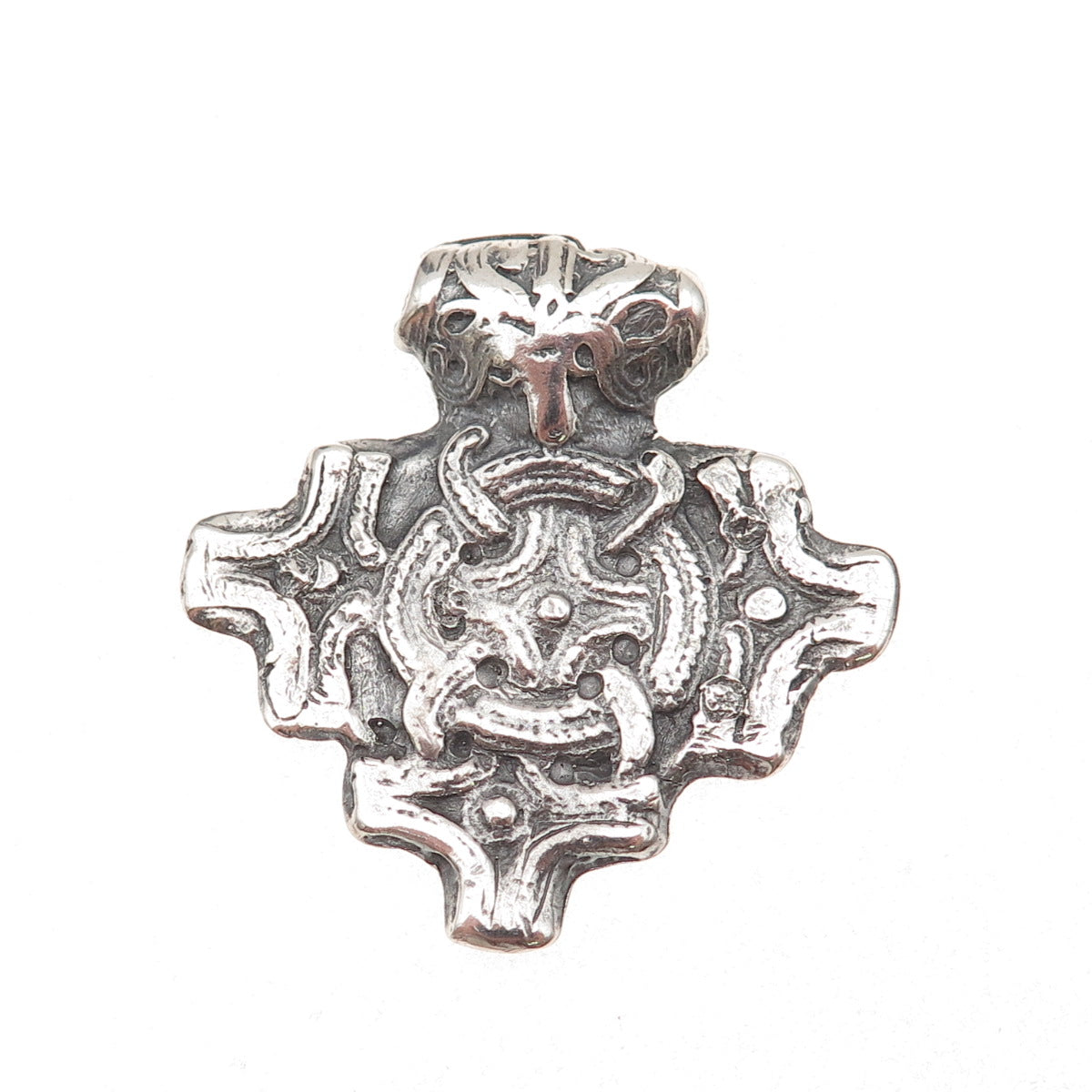 Peder Gustav Pedersen 830S Silver Vintage Denmark Hiddensee Viking Cross Pendant