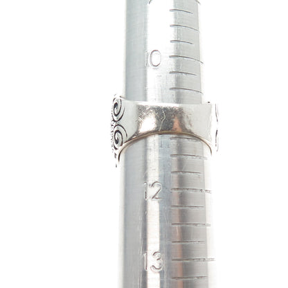 925 Sterling Silver Vintage Real Bisbee Turquoise Eagle Oxidized Ring Size 11.25