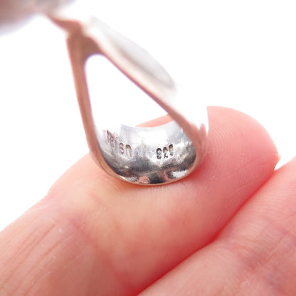 SAJEN Sterling Silver Vintage Real Pietersite Modernist Oxidized Charm Pendant
