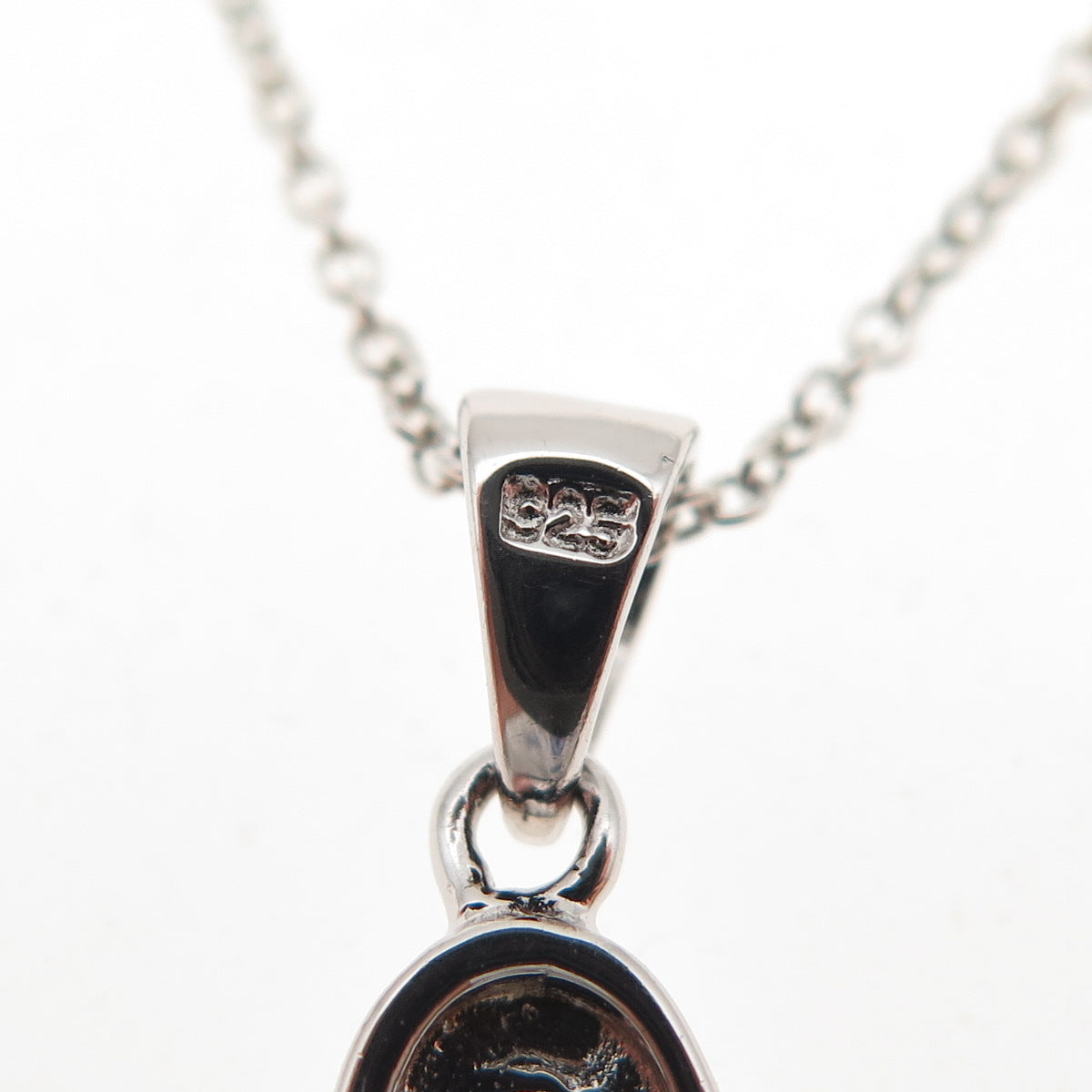 925 Sterling Silver Round-Cut C Z Cross Cable Chain Necklace 18"