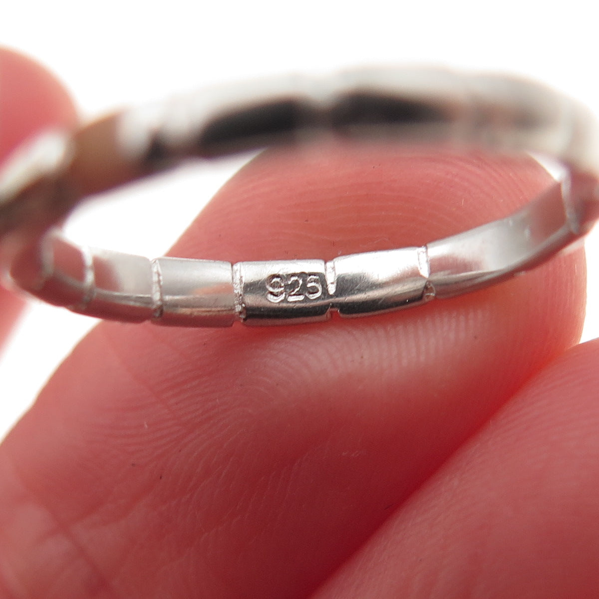 925 Sterling Silver Round-Cut C Z Floral Ring Size 5