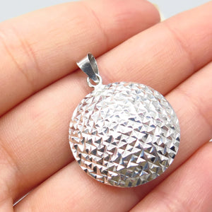 925 Sterling Silver Vintage Textured Pendant