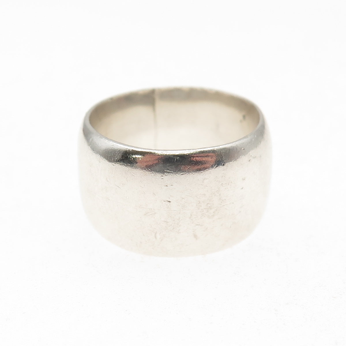 925 Sterling Silver Vintage Mexico Oxidized Wide Band Ring Size 8.25
