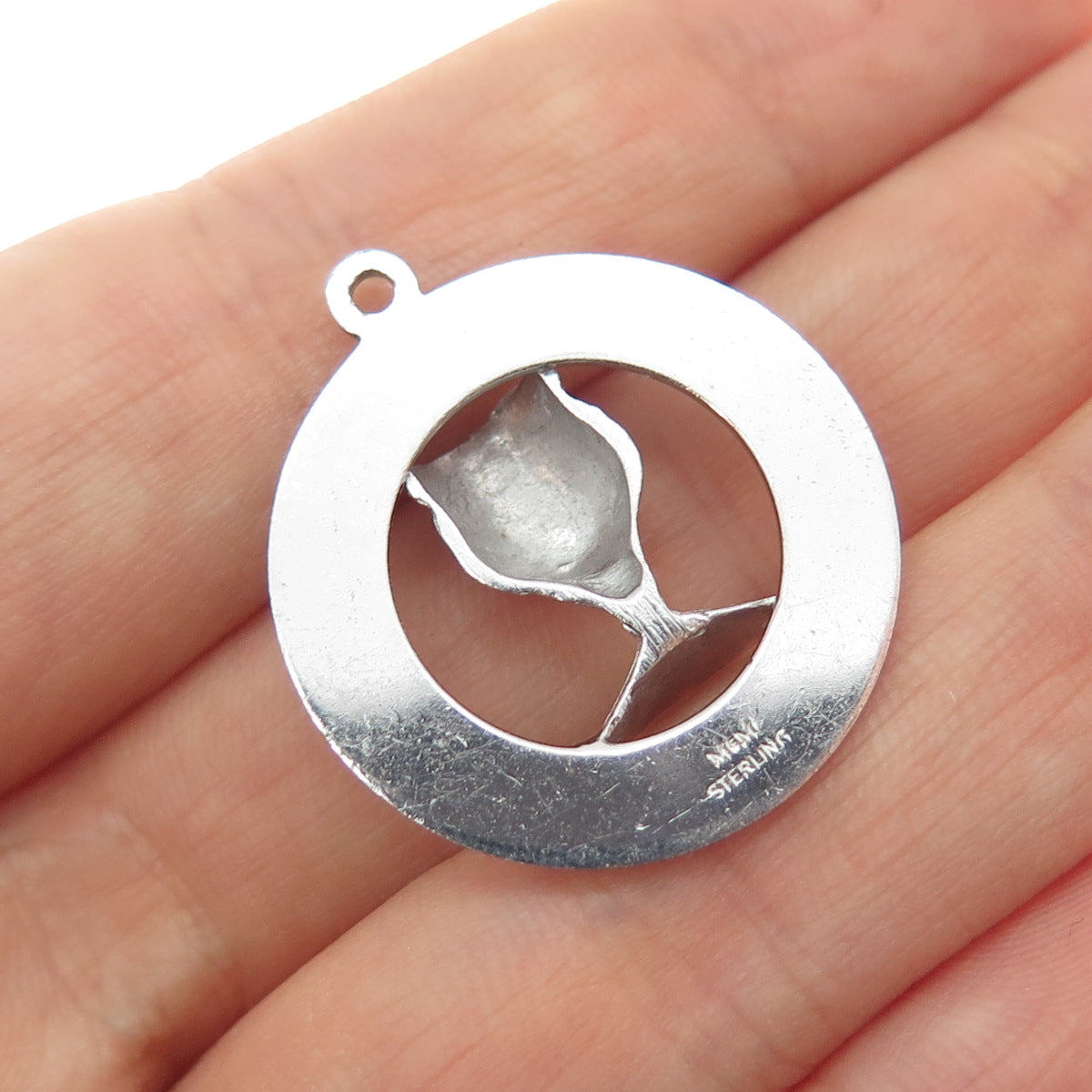 MARC MERCY 925 Sterling Silver Vintage Holy Communion Charm Pendant