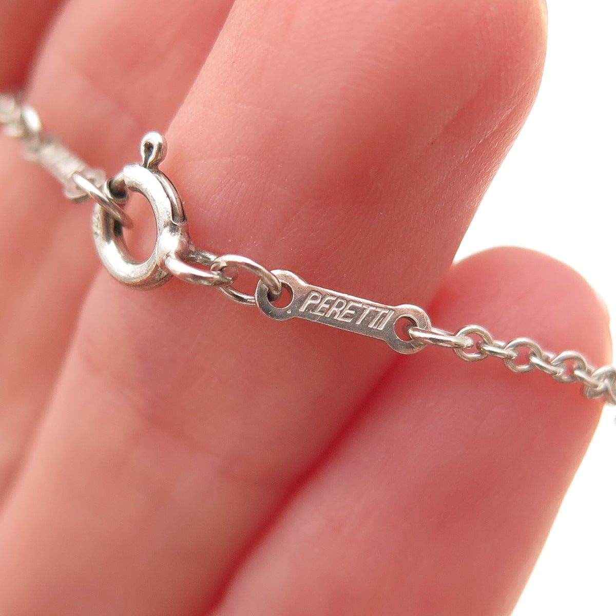 Tiffany & Co. Elsa Peretti Sterling Silver Vintage 35mm Open Heart Necklace 30"
