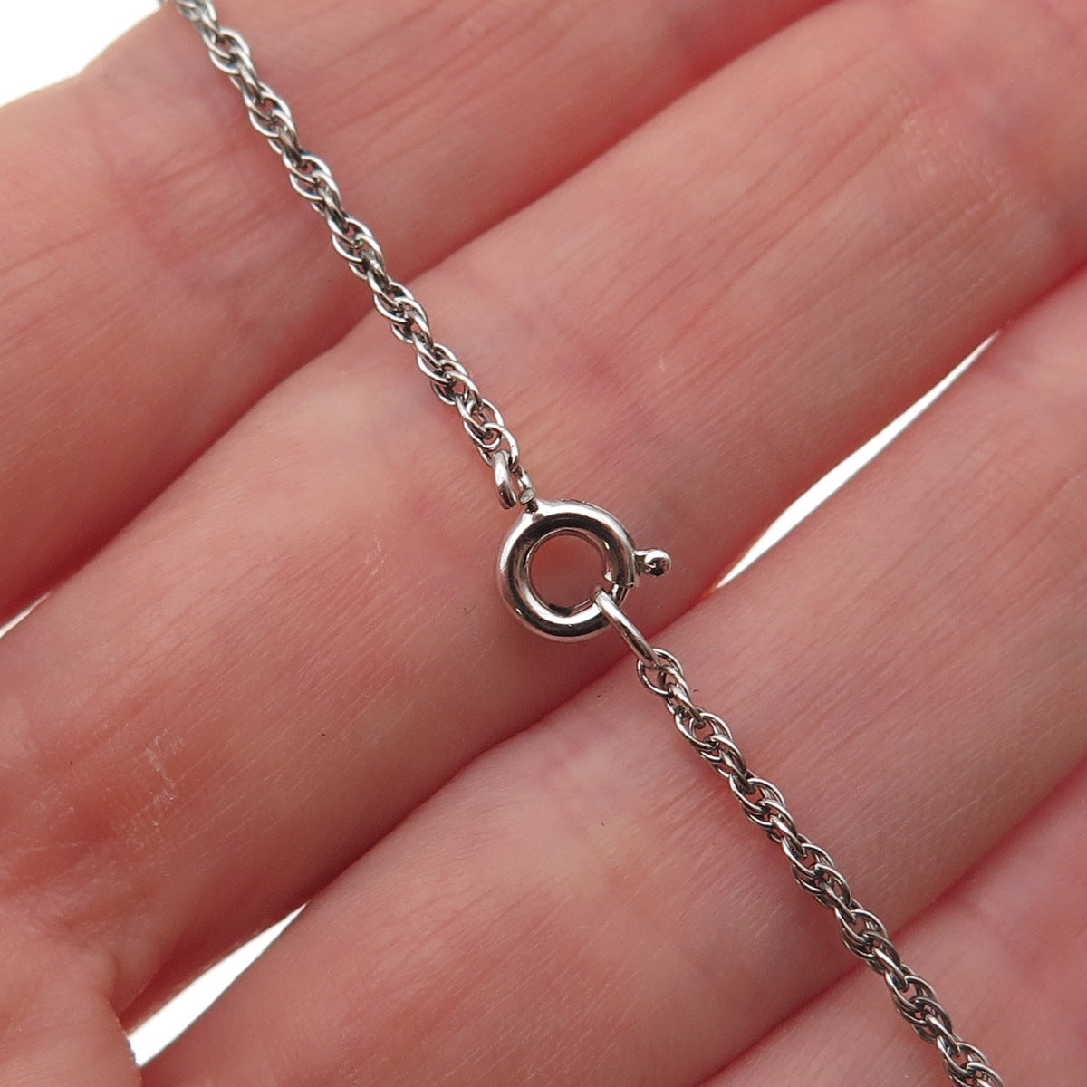 925 Sterling Silver Antique Art Deco Real Hematite Filigree Chain Necklace 16"