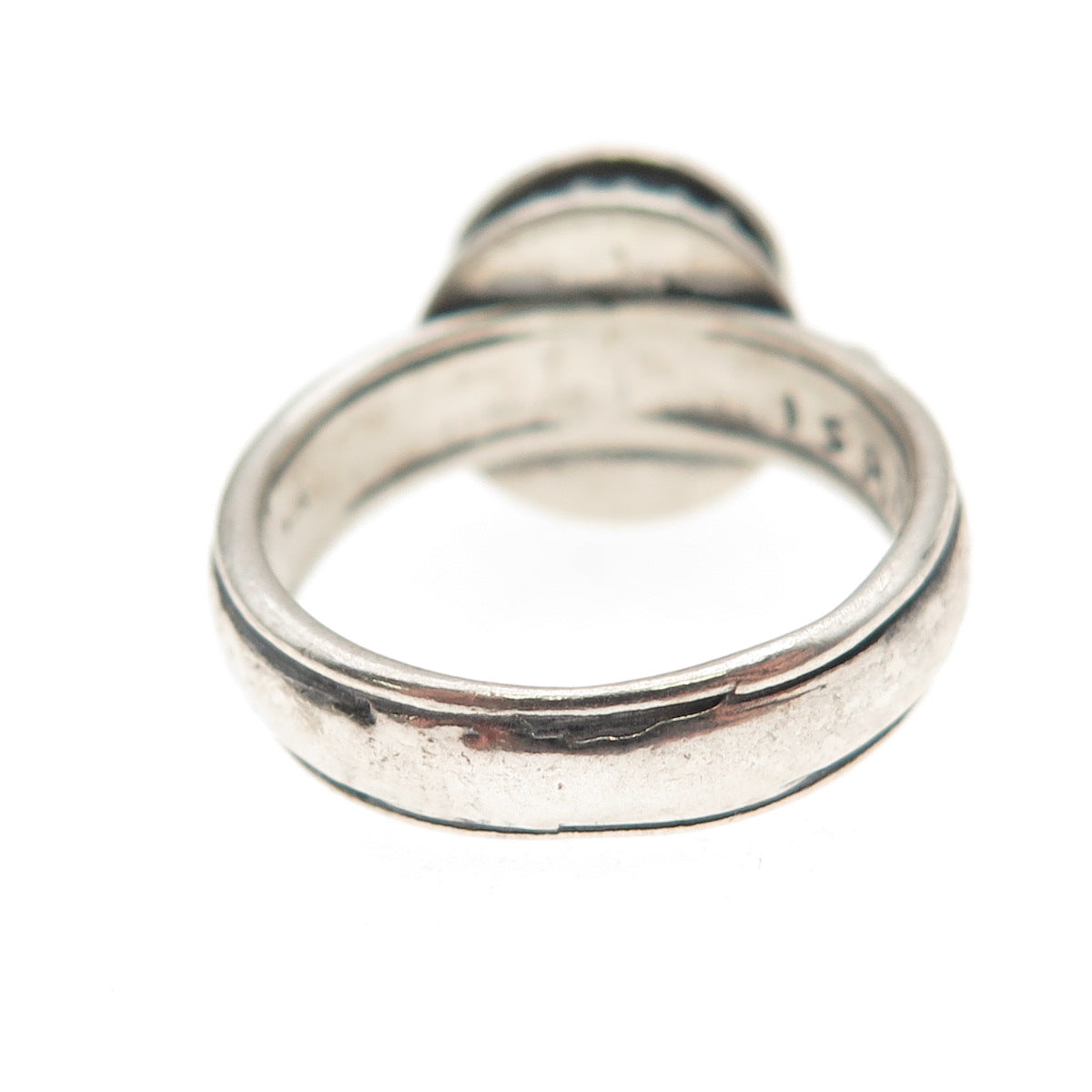 Didae 925 Sterling Silver Vintage Israel Real Pearl Oxidized Ring Size 7