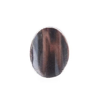925 Sterling Silver Vintage Israel Modernist Oxidized Ring Size 6.5
