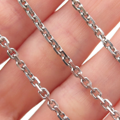 925 Sterling Silver Italy Cable Chain Necklace 22"