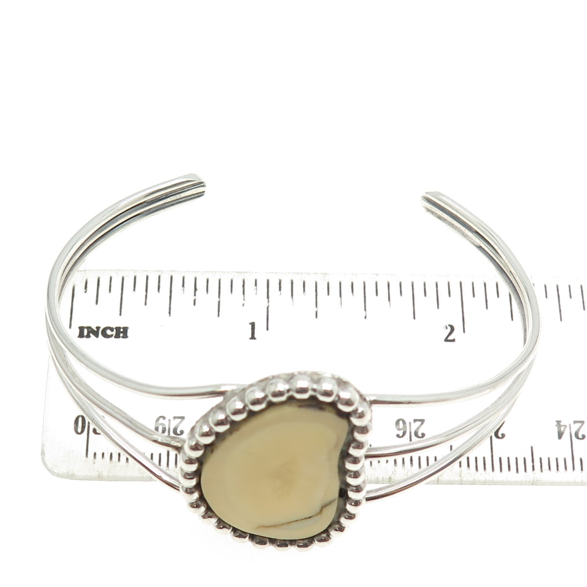 925 Sterling Silver Vintage Southwestern Adjustable Cuff Bracelet 6.5"