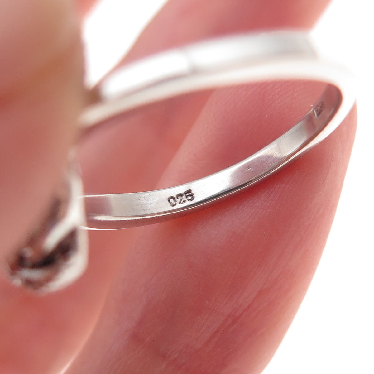 925 Sterling Silver Round-Cut C Z Twisted Knot Ring Size 6