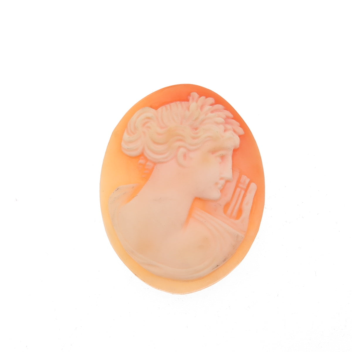 Antique Art Deco Real Mother-of-Pearl Carved Lady Cameo