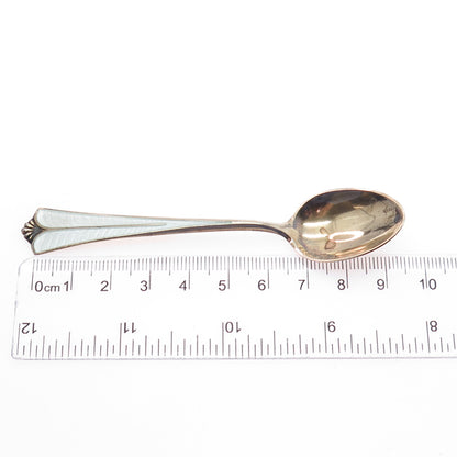 DAVID ANDERSEN 925S Sterling Gold Plated Vintage Norway Enamel Coffee Spoon