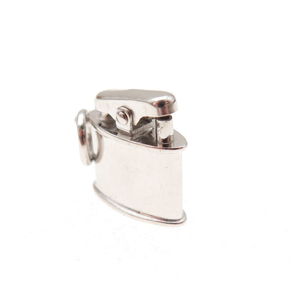 Art's Elegance Sterling Silver Antique Art Deco Cigarette Lighter Charm Pendant