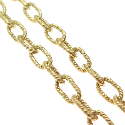 925 Sterling Silver Gold Plated Real Champagne Diamond Cable Chain Necklace 17"