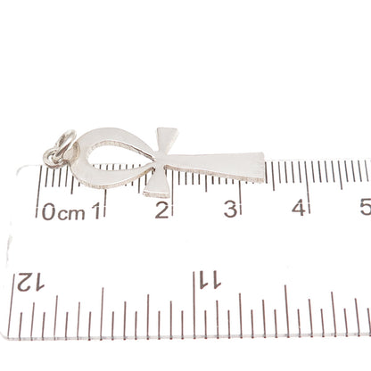 800 Silver Vintage Egyptian Ankh Charm Pendant