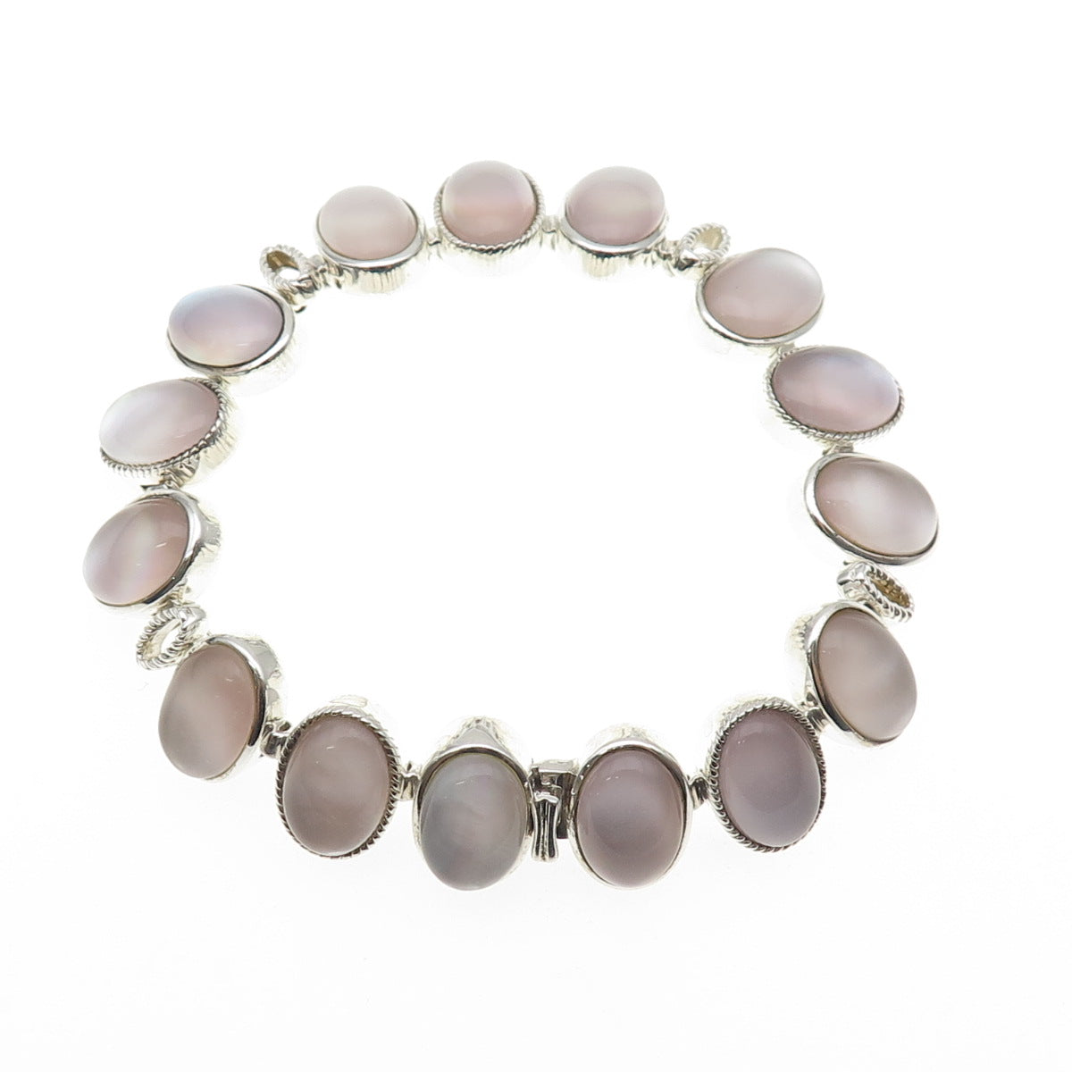 Whitney Kelly 925 Sterling Silver Vintage Real MOP Bracelet 7.25"