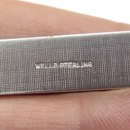 WELLS 925 Sterling Silver Vintage Bowling Tie Clip